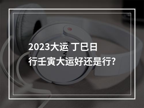2023大运 丁巳日行壬寅大运好还是行?