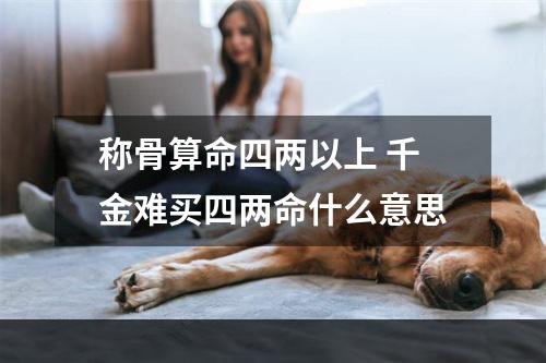 称骨算命四两以上 千金难买四两命什么意思