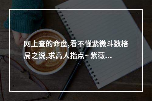 网上查的命盘,看不懂紫微斗数格局之说,求高人指点~ 紫薇斗数贫贱格局