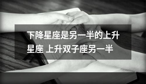 下降星座是另一半的上升星座 上升双子座另一半