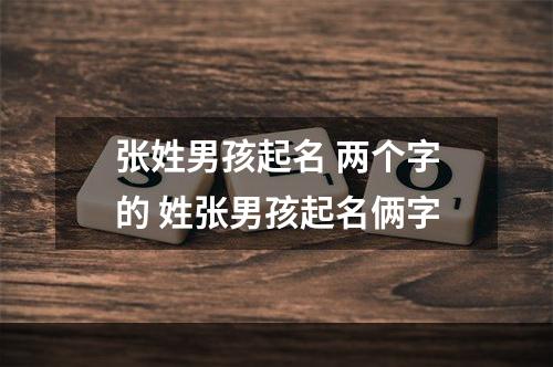 张姓男孩起名 两个字的 姓张男孩起名俩字