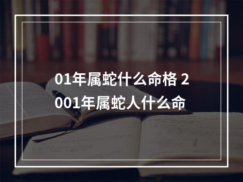 01年属蛇什么命格 2001年属蛇人什么命