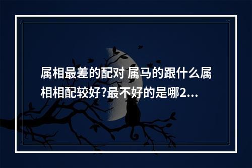 属相最差的配对 属马的跟什么属相相配较好?最不好的是哪2个属相?