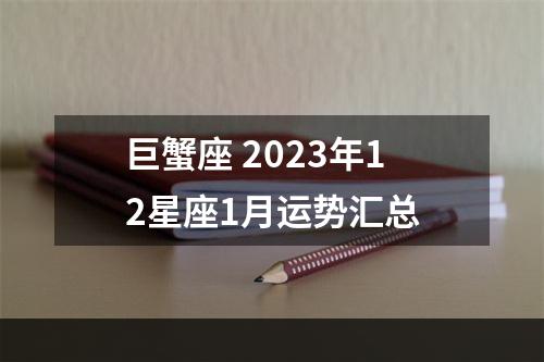 巨蟹座 2023年12星座1月运势汇总