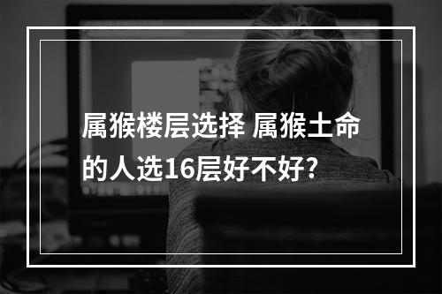 属猴楼层选择 属猴土命的人选16层好不好?