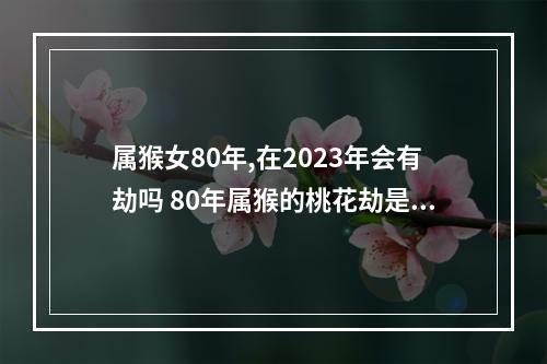 属猴女80年,在2023年会有劫吗 80年属猴的桃花劫是哪一年
