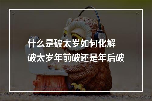 什么是破太岁如何化解 破太岁年前破还是年后破