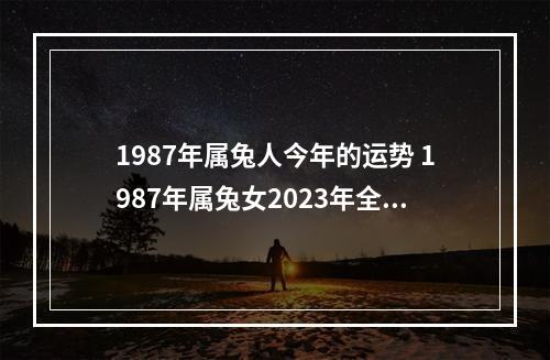 1987年属兔人今年的运势 1987年属兔女2023年全年运势怎么样?
