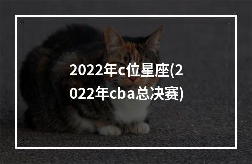2022年c位星座(2022年cba总决赛)