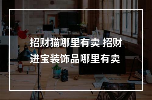 招财猫哪里有卖 招财进宝装饰品哪里有卖