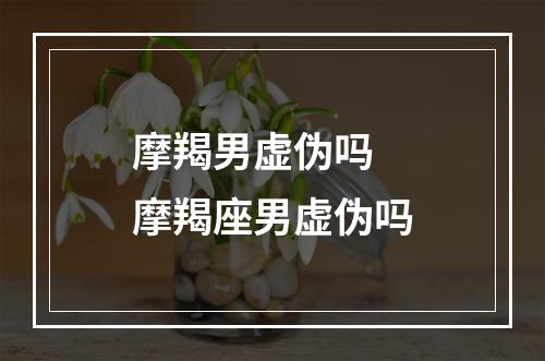 摩羯男虚伪吗 摩羯座男虚伪吗