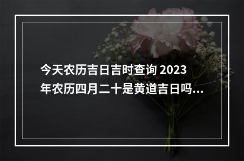 今天农历吉日吉时查询 2023年农历四月二十是黄道吉日吗今日时辰吉凶
