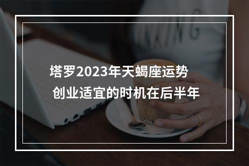 塔罗2023年天蝎座运势 创业适宜的时机在后半年