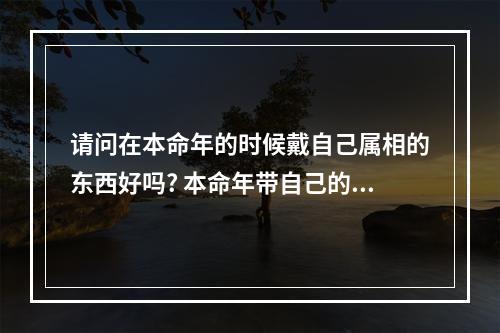 请问在本命年的时候戴自己属相的东西好吗? 本命年带自己的属相