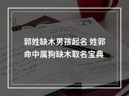 郭姓缺木男孩起名 姓郭命中属狗缺木取名宝典