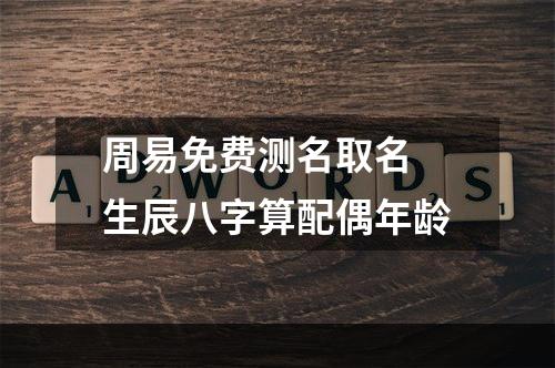 周易免费测名取名 生辰八字算配偶年龄