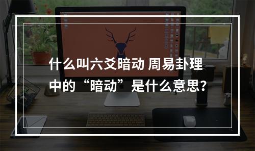 什么叫六爻暗动 周易卦理中的“暗动”是什么意思？