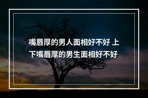 嘴唇厚的男人面相好不好 上下嘴唇厚的男生面相好不好