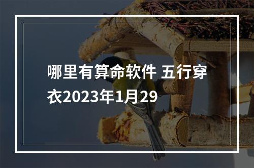 哪里有算命软件 五行穿衣2023年1月29