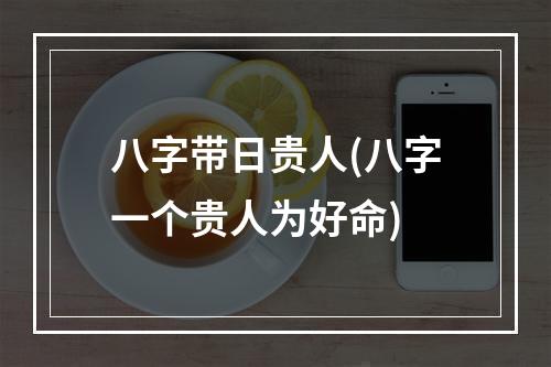 八字带日贵人(八字一个贵人为好命)