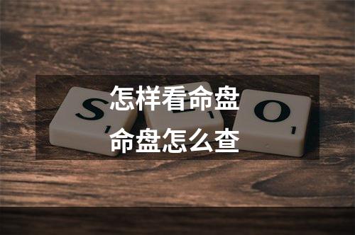 怎样看命盘 命盘怎么查