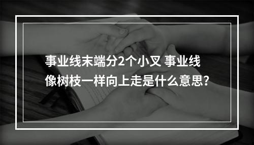 事业线末端分2个小叉 事业线像树枝一样向上走是什么意思？