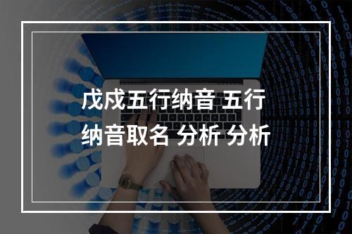 戊戍五行纳音 五行 纳音取名 分析 分析