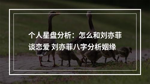 个人星盘分析：怎么和刘亦菲谈恋爱 刘亦菲八字分析姻缘