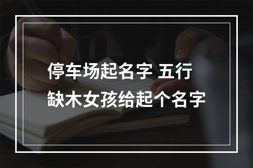 停车场起名字 五行缺木女孩给起个名字