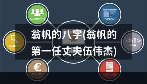 翁帆的八字(翁帆的第一任丈夫伍伟杰)