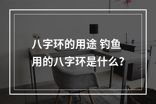 八字环的用途 钓鱼用的八字环是什么？