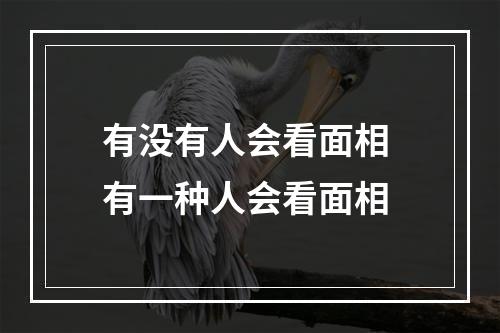 有没有人会看面相 有一种人会看面相