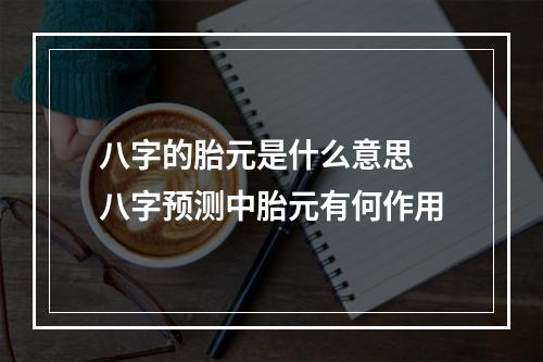 八字的胎元是什么意思 八字预测中胎元有何作用