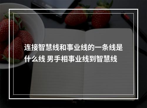 连接智慧线和事业线的一条线是什么线 男手相事业线到智慧线