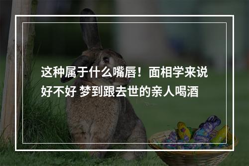 这种属于什么嘴唇！面相学来说好不好 梦到跟去世的亲人喝酒