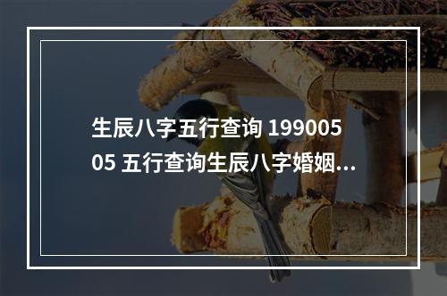 生辰八字五行查询 19900505 五行查询生辰八字婚姻查询