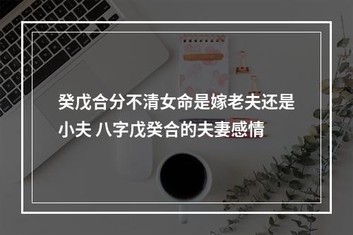 癸戊合分不清女命是嫁老夫还是小夫 八字戊癸合的夫妻感情