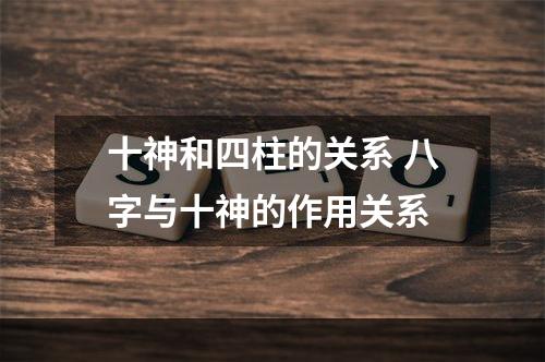 十神和四柱的关系 八字与十神的作用关系