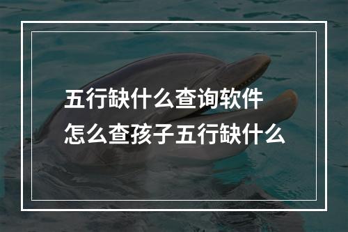 五行缺什么查询软件 怎么查孩子五行缺什么