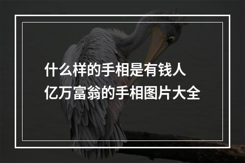 什么样的手相是有钱人 亿万富翁的手相图片大全