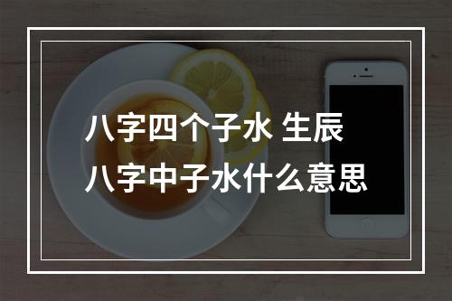 八字四个子水 生辰八字中子水什么意思