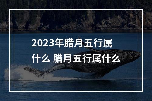 2023年腊月五行属什么 腊月五行属什么