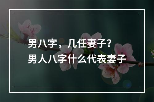 男八字，几任妻子？ 男人八字什么代表妻子