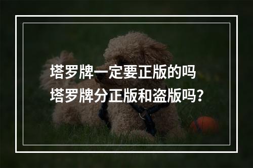 塔罗牌一定要正版的吗 塔罗牌分正版和盗版吗？