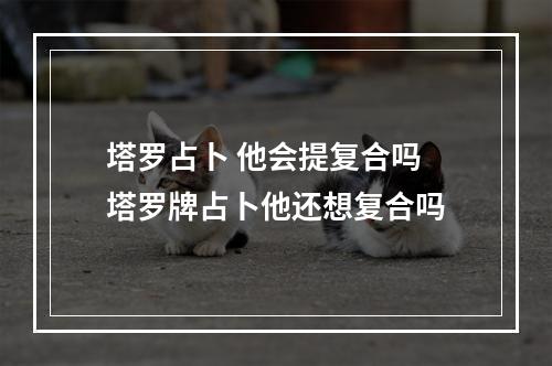 塔罗占卜 他会提复合吗 塔罗牌占卜他还想复合吗