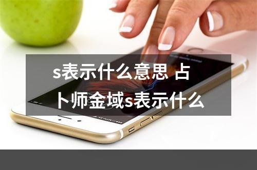 s表示什么意思 占卜师金域s表示什么