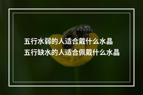 五行水弱的人适合戴什么水晶 五行缺水的人适合佩戴什么水晶