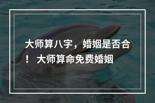 大师算八字，婚姻是否合！ 大师算命免费婚姻