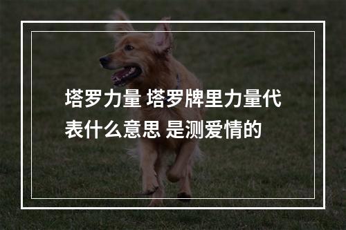 塔罗力量 塔罗牌里力量代表什么意思 是测爱情的