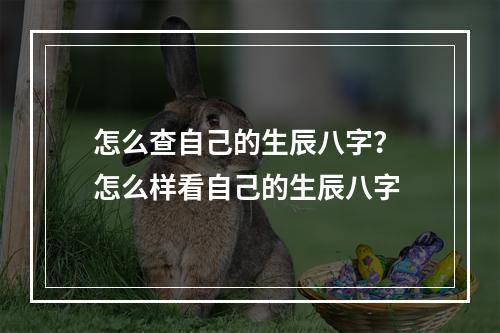 怎么查自己的生辰八字？ 怎么样看自己的生辰八字